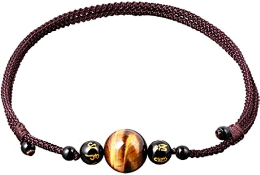 Tiger Eye with Black Agate Beads Choker Necklace