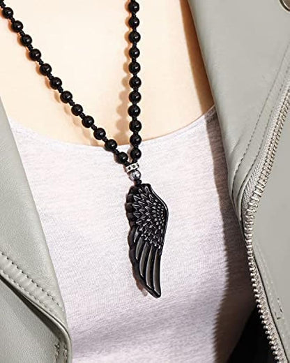 Wing Necklace Real Crystal Healing Stones