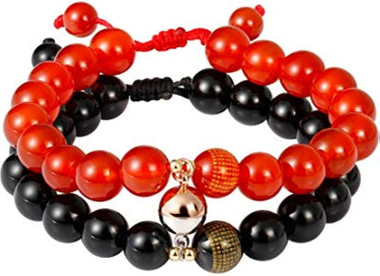 "Feng Shui" Black Obsidian Magnetic Bracelets