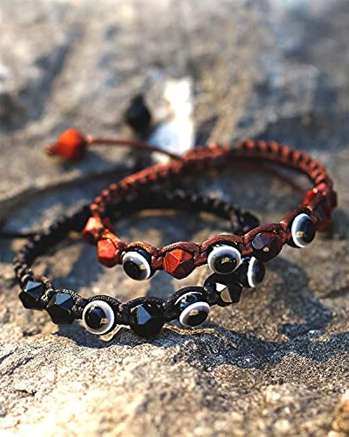 Evil Eye  Obsidian Bracelet/Amulet