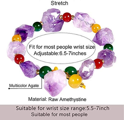 Natural Raw Amethystine bracelet