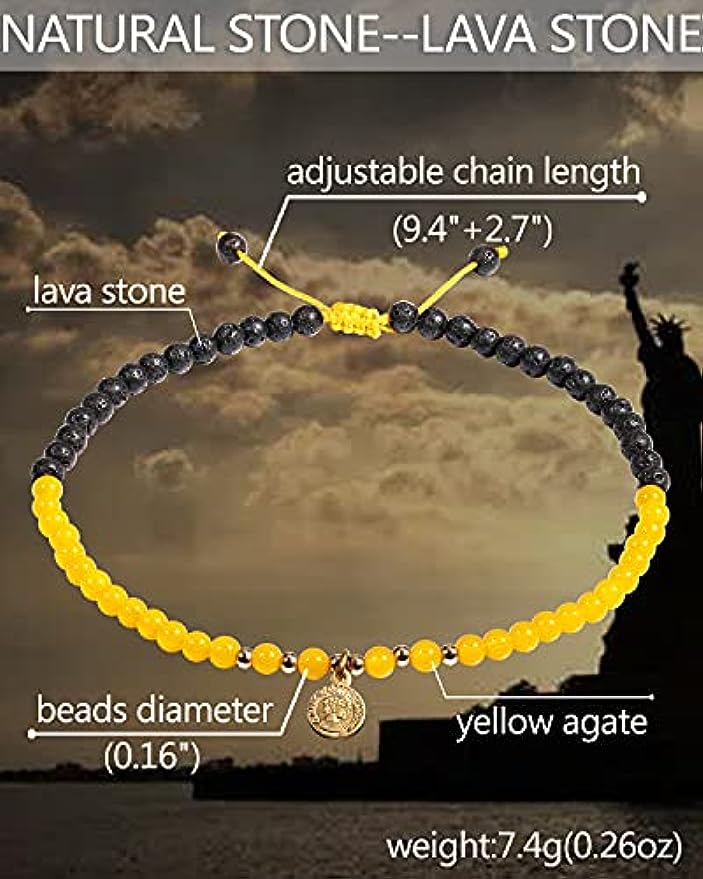 Anklets Lava Rock Bracelet