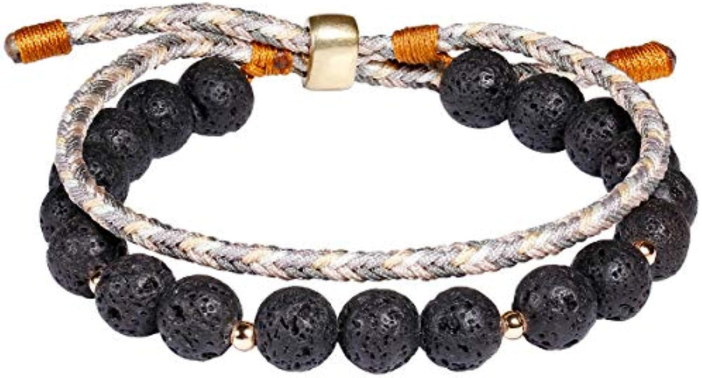 Essential Oils Lava Rock Braided Bracelet