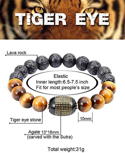 Triple Protection "Feng Shui" Tiger-eye Bracelet