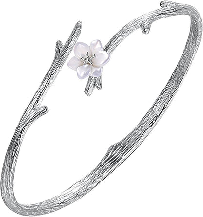 925 Sterling Silver Original Sakura Opening Bracelet