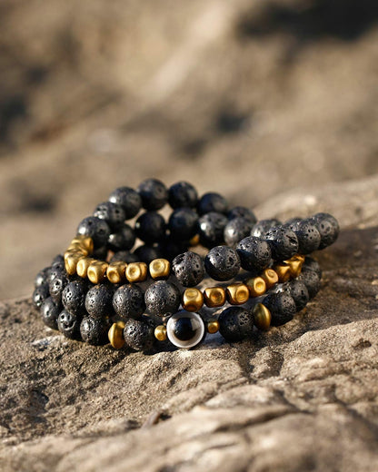 Lava Rock Evil Eye Bracelet/Necklace