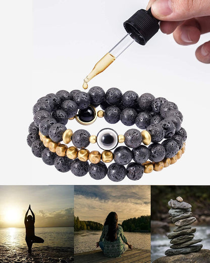 Lava Rock Evil Eye Bracelet/Necklace