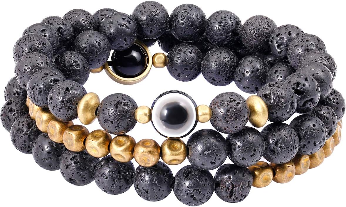 Lava Rock Evil Eye Bracelet/Necklace